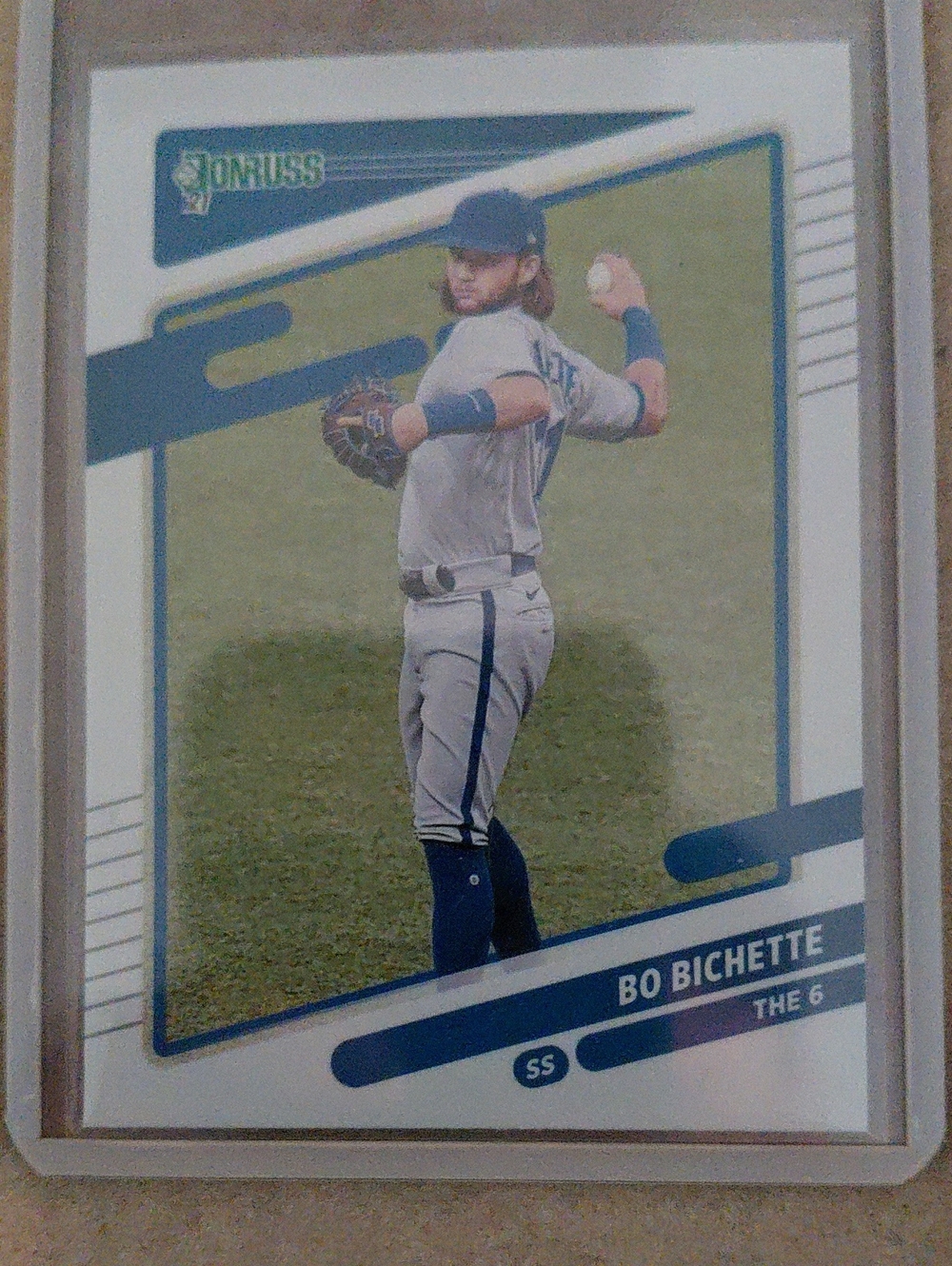 Russ Blue and White Bo Bichette Baseball Card